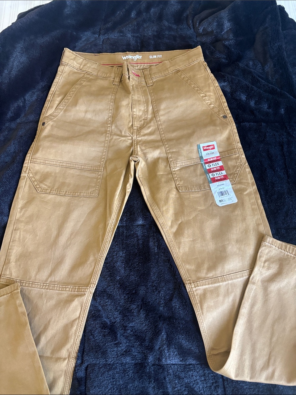 Wrangler Slim Fit Carpenter Pants in Caramel